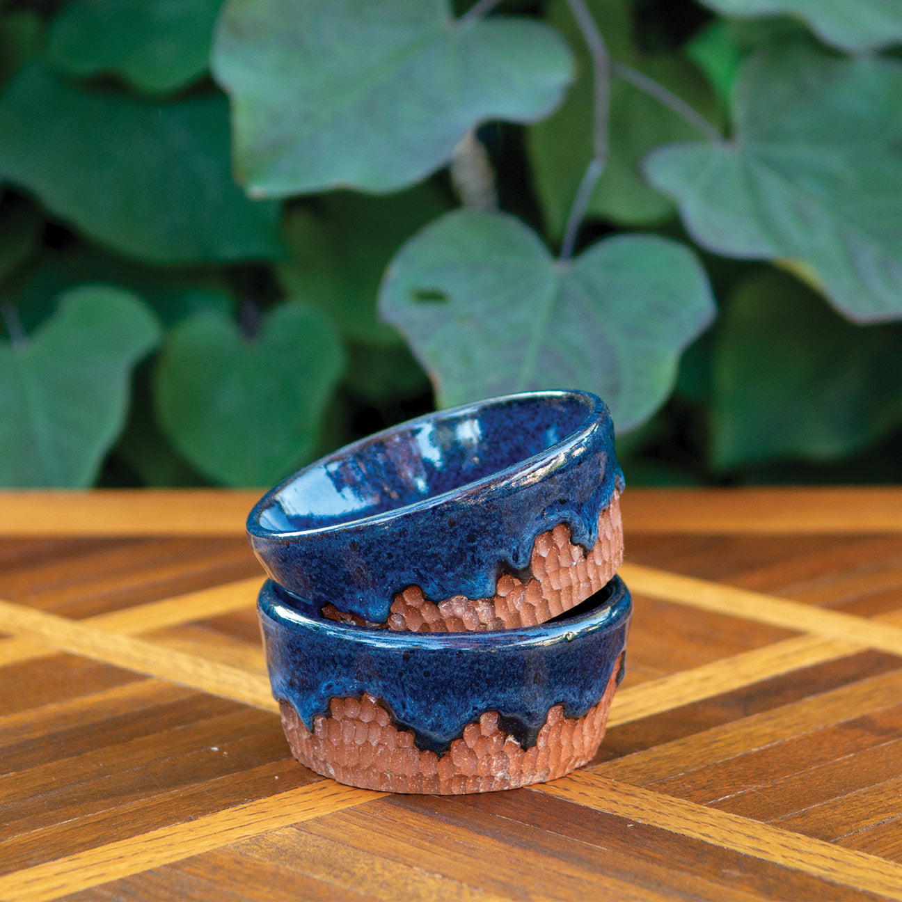Denim Carved Soufflé or Sauce Dish