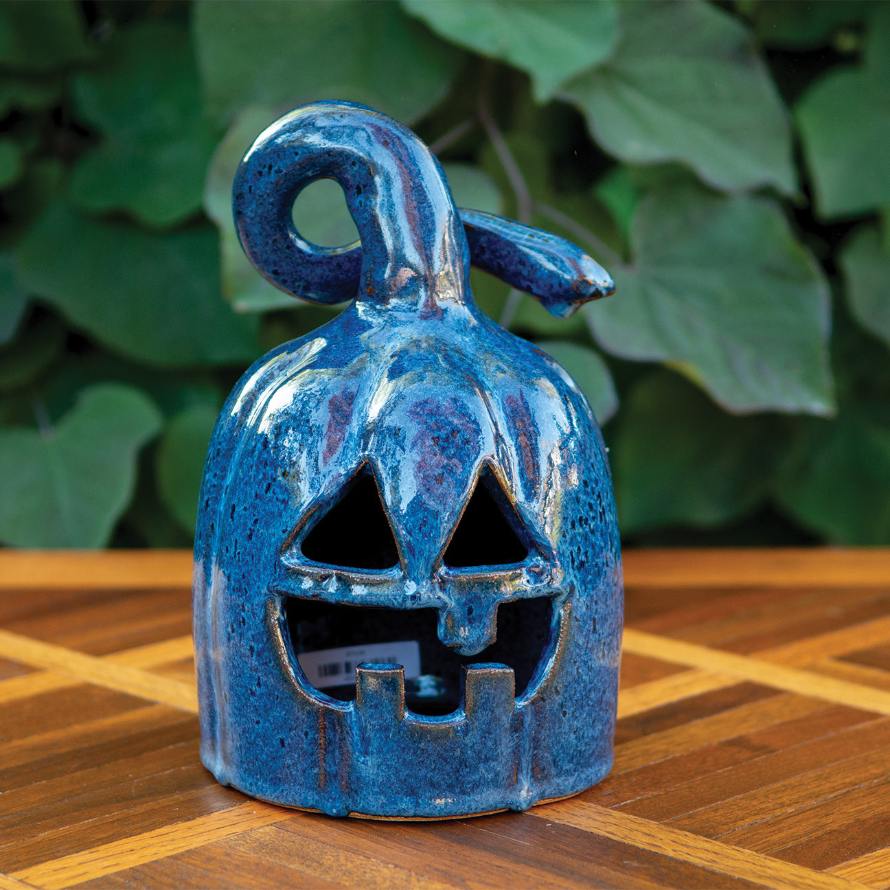 Denim Jack-O-Lantern Curly Stem