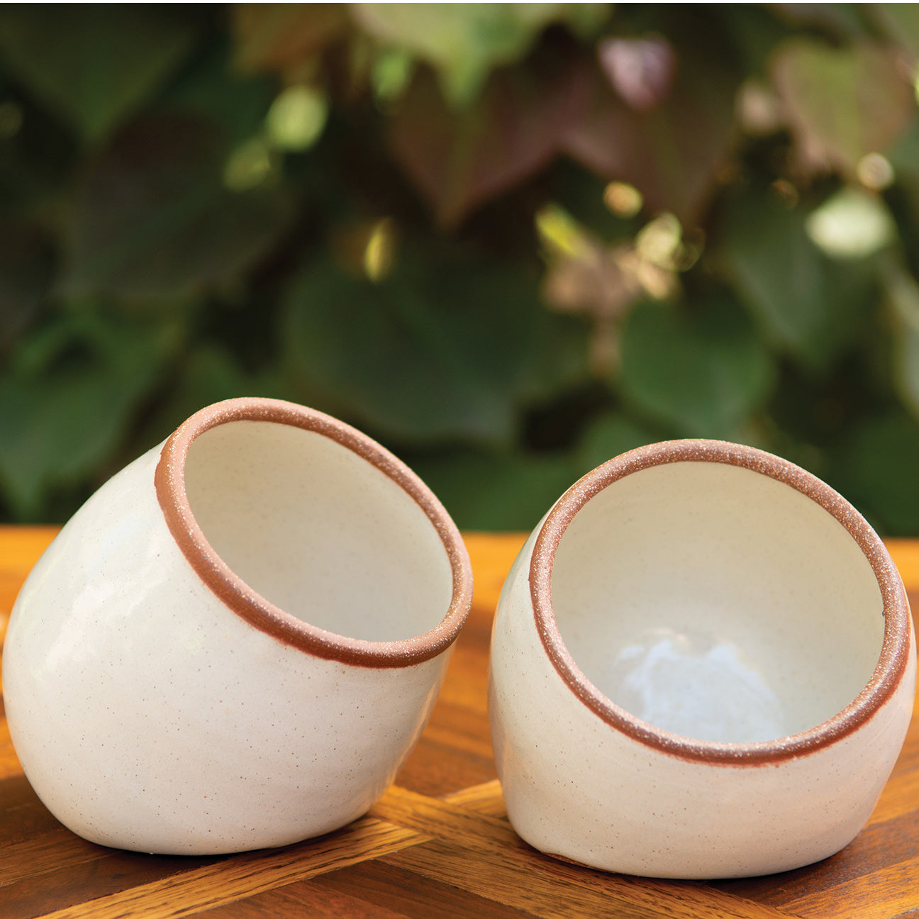 3.25” Cream and Rust Salt Pig