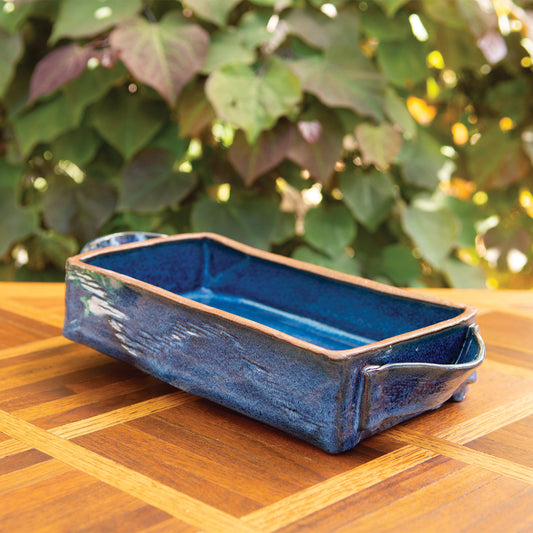 10.5” Across Wonky Brownie Dish in Denim