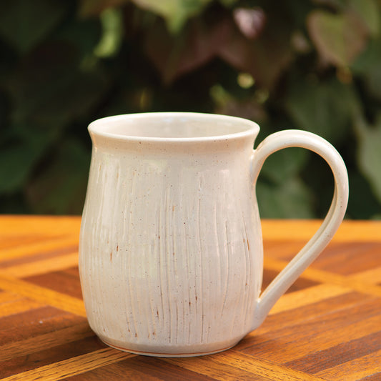 Cream Scored Mug