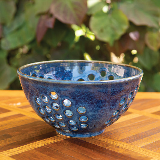 8” Across Denim Bushel Drain Collander