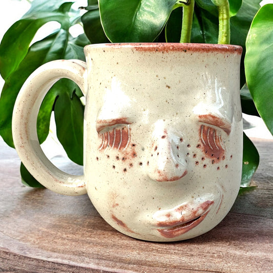 Cream Face Mug