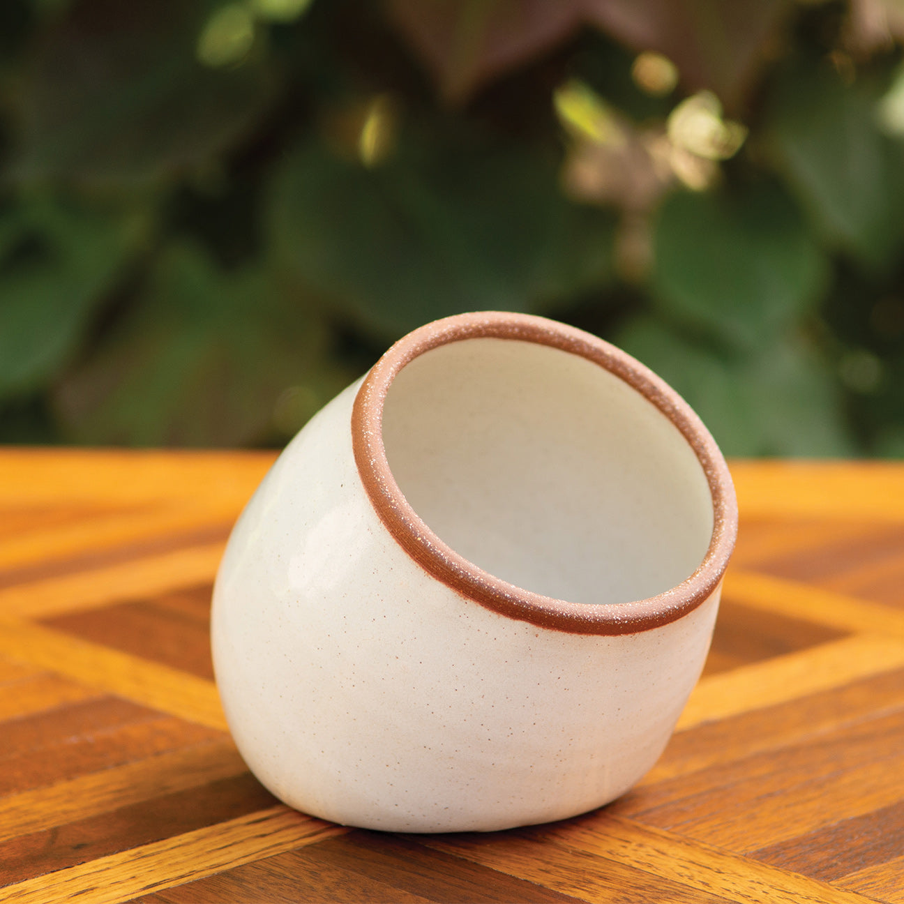 3.25” Cream and Rust Salt Pig