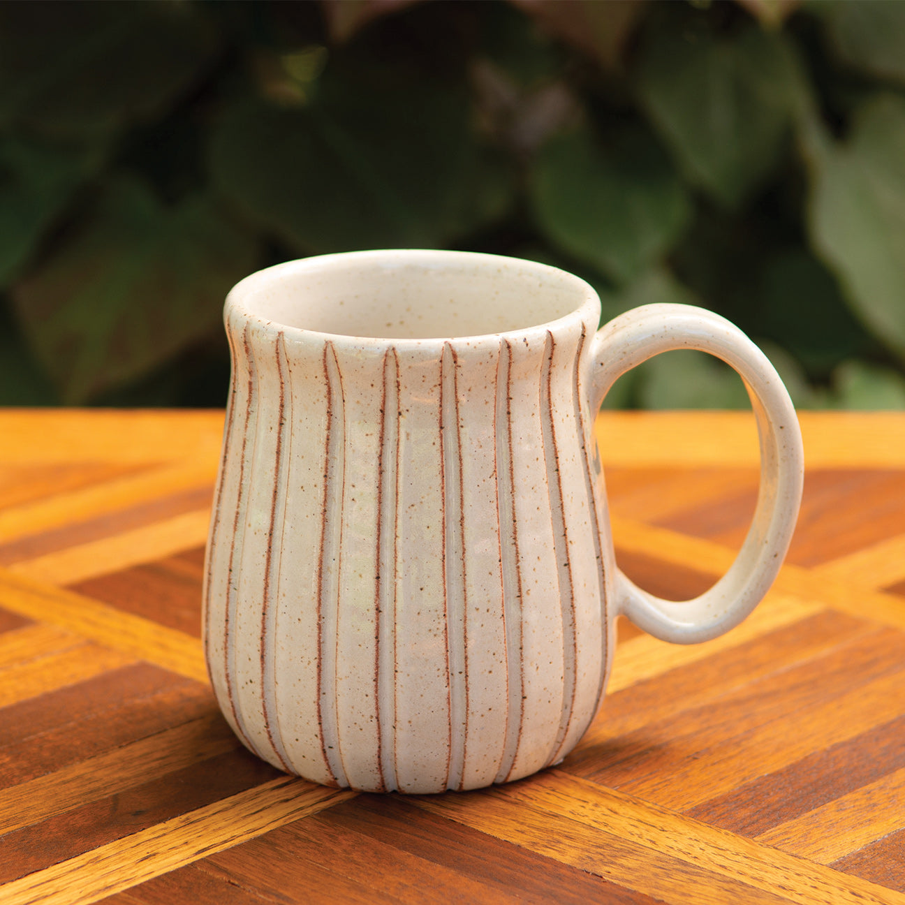 19oz Cream Circus Striped Mug