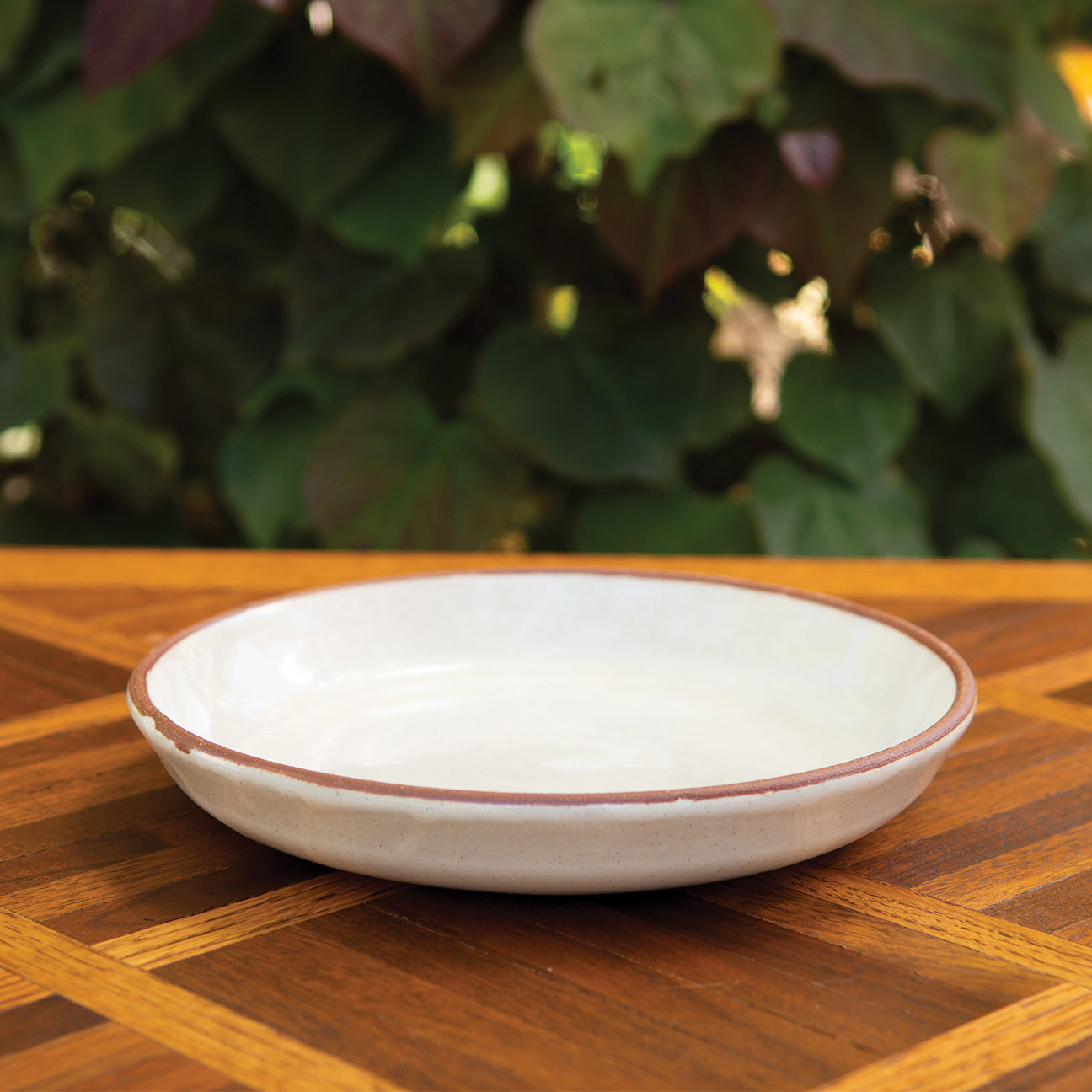 8.5” Small Cream Shallow Blate