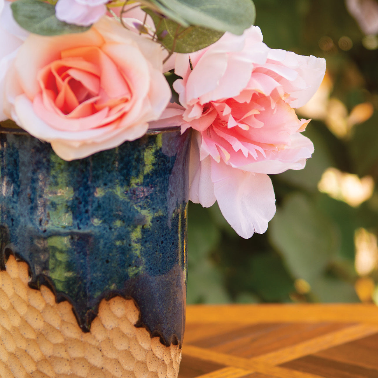 5” Carved Beach Vase