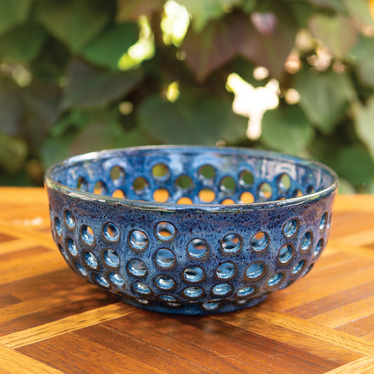 7.75” Across Low Denim Berry Bowl Collander