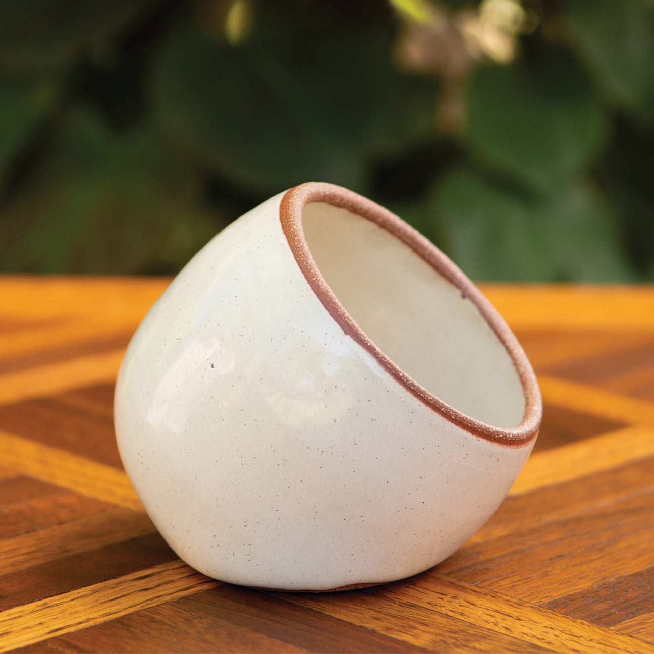 3.25” Cream and Rust Salt Pig