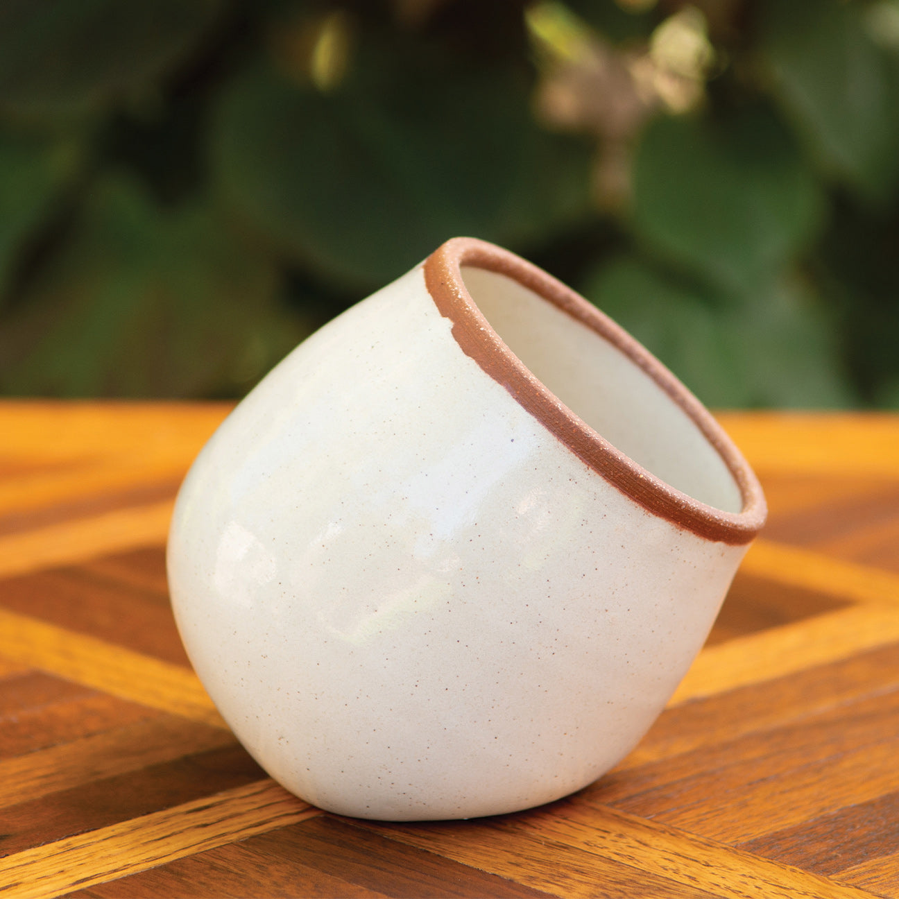 3.25” Cream and Rust Salt Pig
