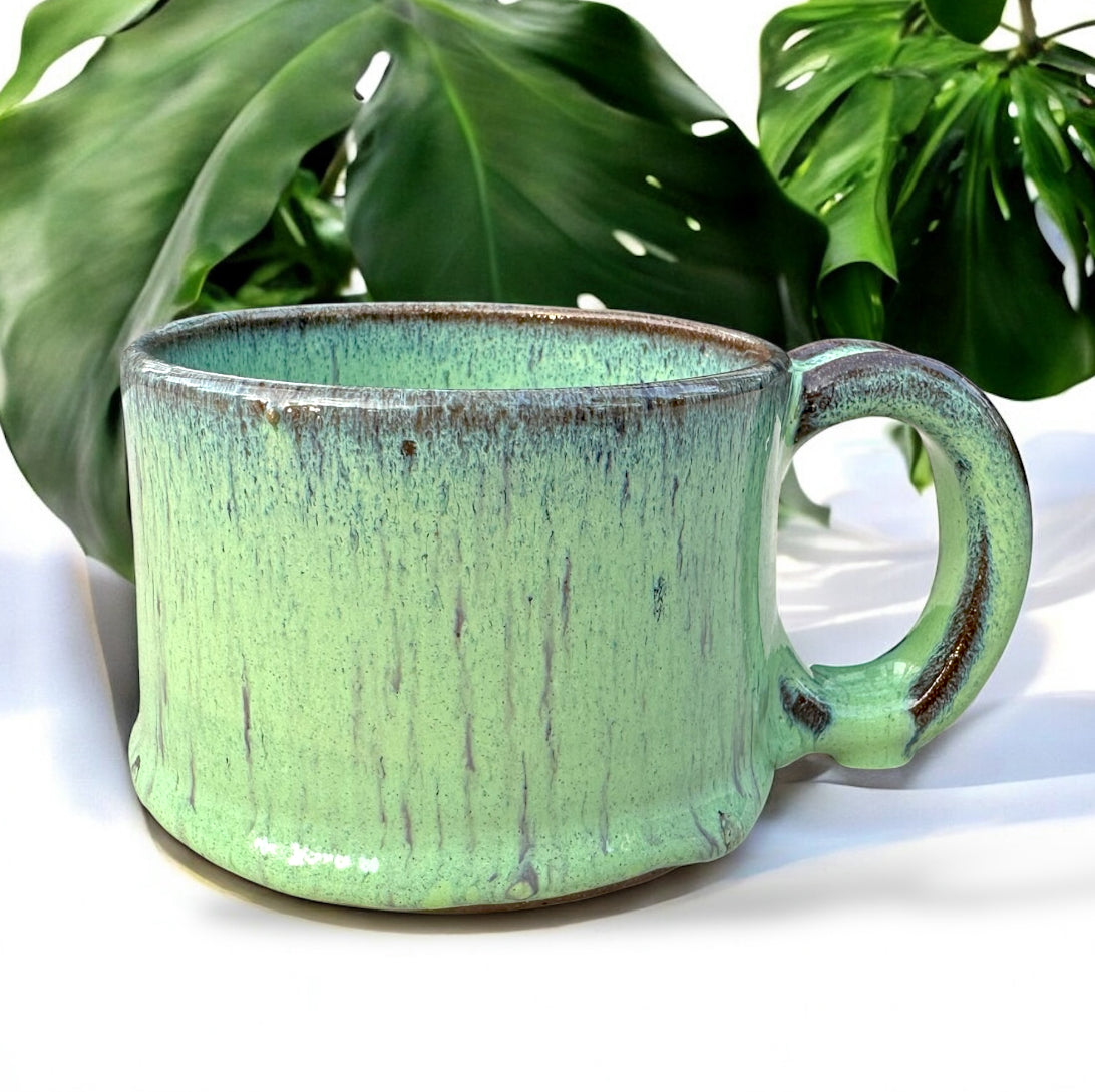 Spearmint Leopard Straight Squat Mug