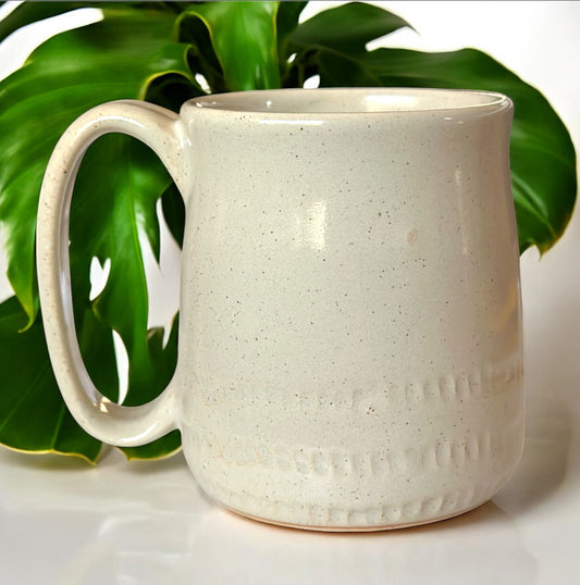 Cream Notch Bottom Mug