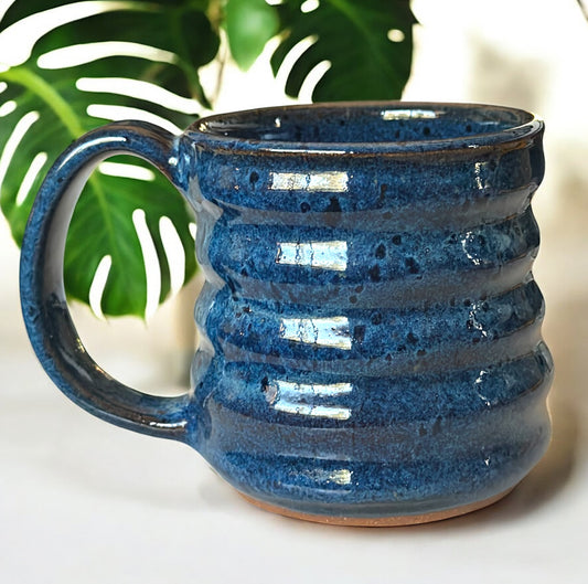 Denim Ribbed Mug