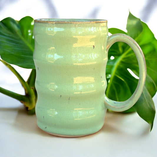 Spearmint Ribbed Tall Mug