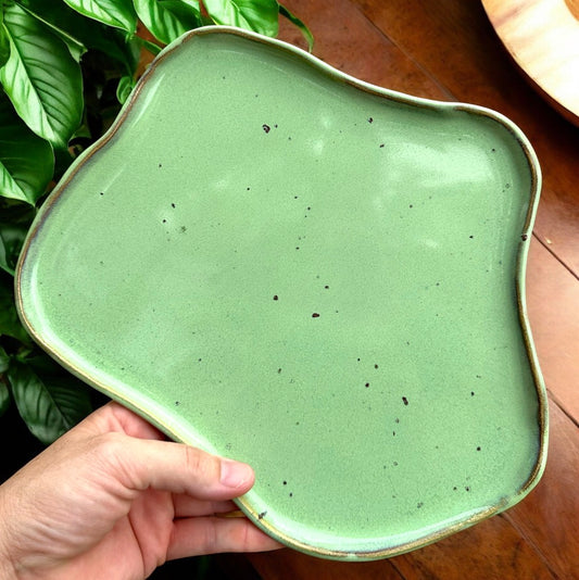 Spearmint Squarish Wonky Plate