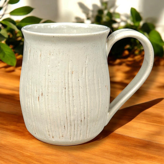 Cream Scored Mug