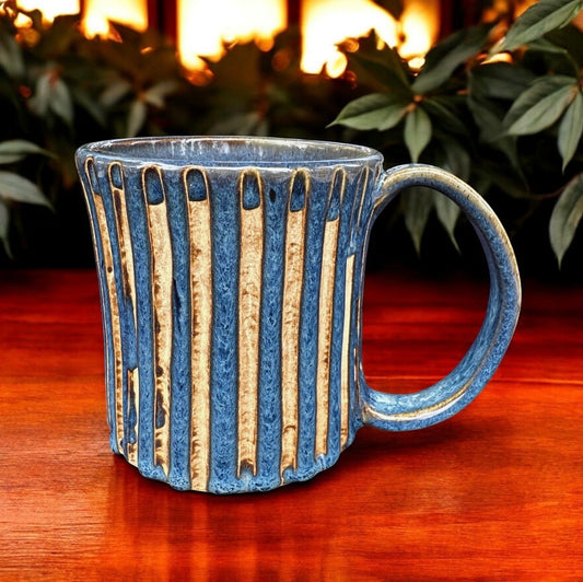 Denim Scraped LIne Mug
