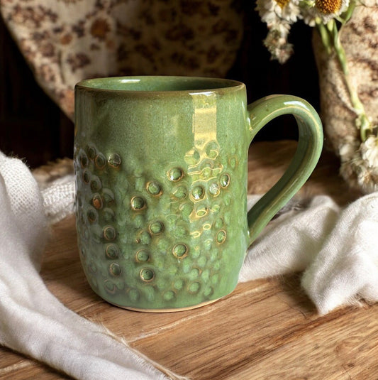 Olan's Green Chicken Peck Mug