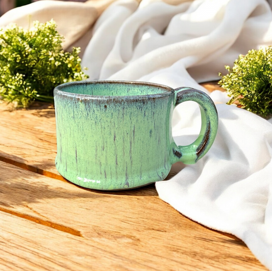 Spearmint Leopard Straight Squat Mug