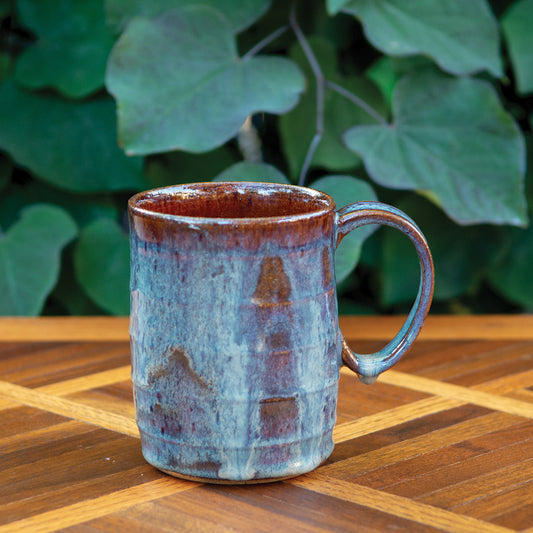 Slate Blue Ribbed Mug