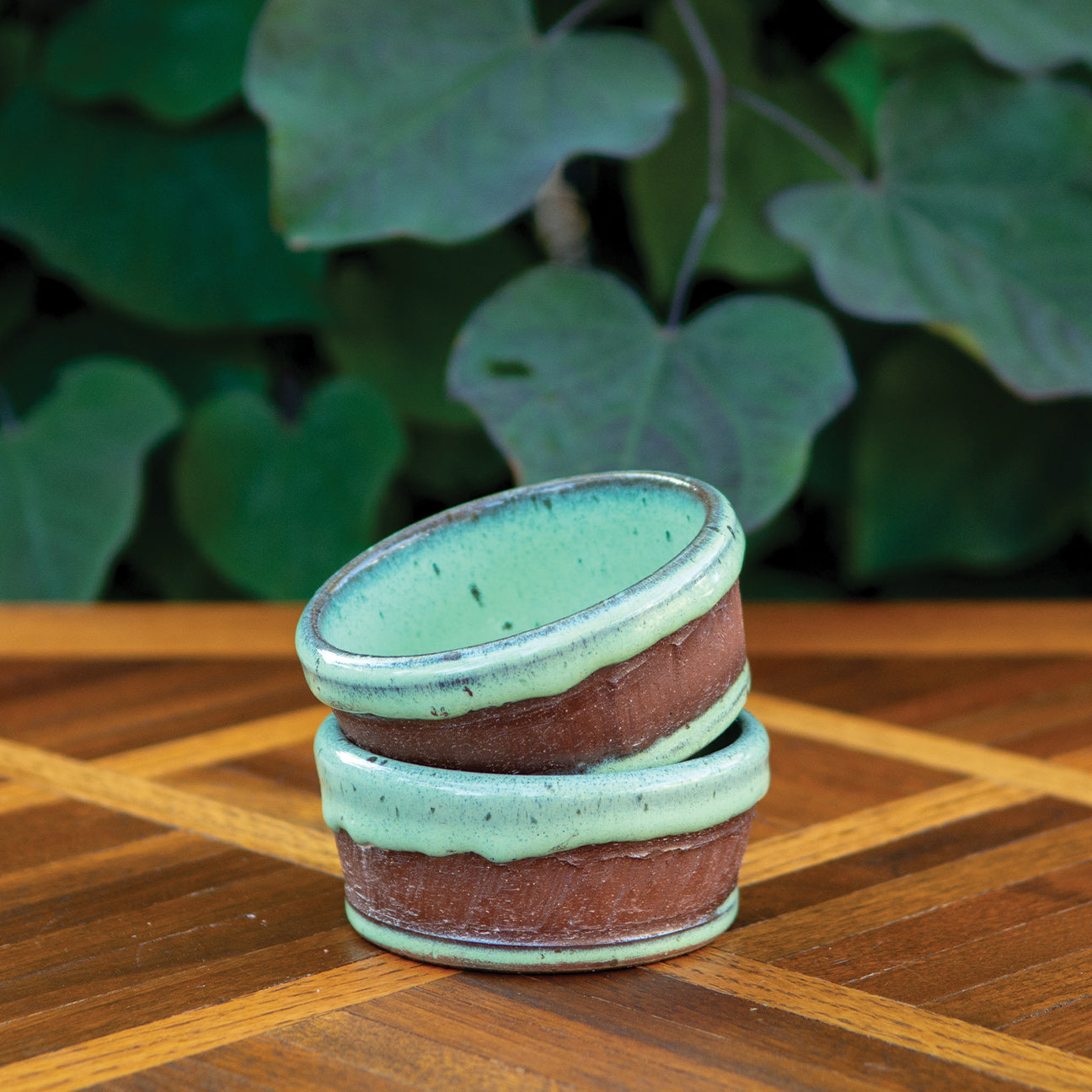 Spearmint Green Textured Soufflé or Sauce Dish